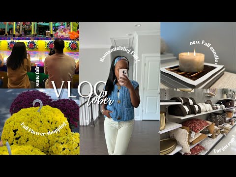 VLOGTOBER| ROMANTICIZING FALL... FAIR, SCRAPBOOKING, SHOPPING FOR MUMS & MORE