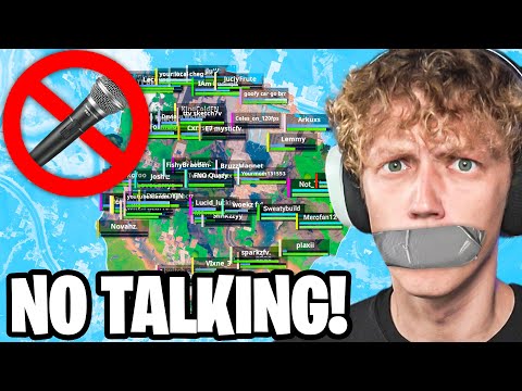 I Hosted a NO TALKING Tournament In Fortnite! (Impossible)