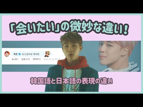 [BTS 日本語字幕] バンタンで調べる韓国語と日本語の表現の違い