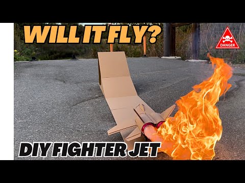 WILL IT FLY? DIY FIGHTER JET WITH MATCHES AND SECRET FUEL TEST | HOW TO MAKE CARDBOARD FIGHTER JET