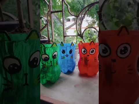 #bottleart #diy #flowerpot making with colddrinks bottle #shortvideo #shorts