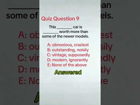 Quiz Question 9 Answered #englishgrammar #englishquizchannel #grammarbasic