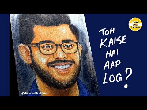 Carryminati Watercolor Portrait #shorts #watercolor #trending