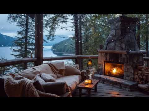 Cozy Winter Fireplace Ambience | Fireplace Crackling ASMR | Relaxing, Focus, Unwind