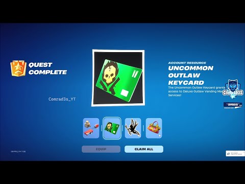 Fortnite Complete Outlaw Keycard Quests - How to get Uncommon, Rare, Epic & Legendary Outlaw Keycard