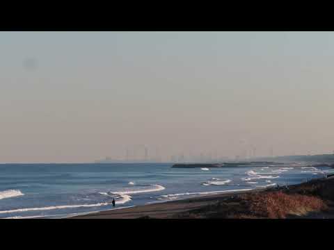 【4K】Waves at the Ootake Beach, in Japan