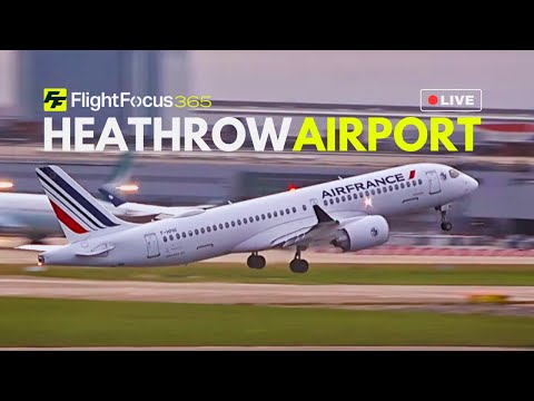 Heathrow Airport Live - Monday 9th December 2024 - STRONG WINDS