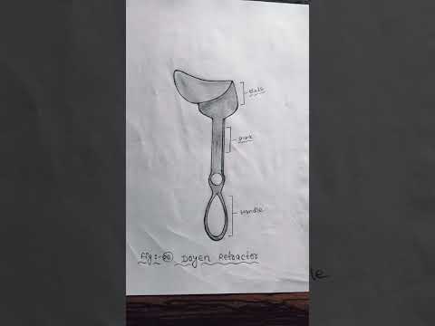 # ot instruments diagram with level# pencil drawing# scissors and forceps diagram# medical students#