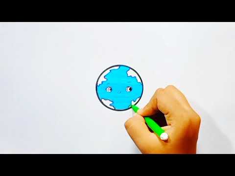 Earth drawing step by step easy🌍 #earthdrawingsimpleandeasy