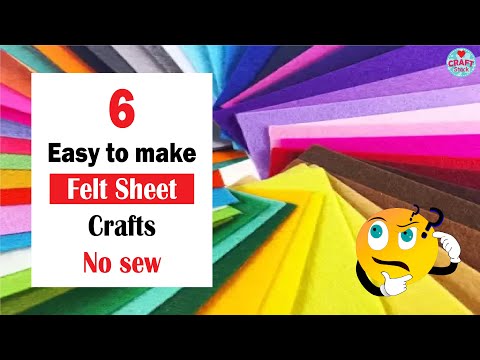 6 Easy FELT SHEET Craft Ideas | No Sew | @CraftStack