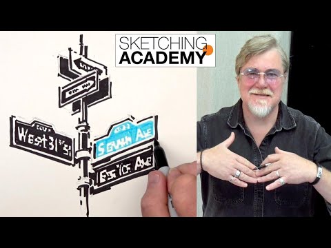 Course on Sketching Academy: Street Signs