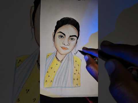 girl drawing easy colour full  // girl drawing easy drawing  // wedding girl drawing easy