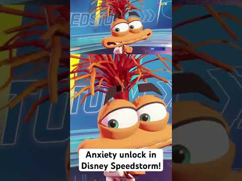 Anxiety unlock animation in Disney Speedstorm!