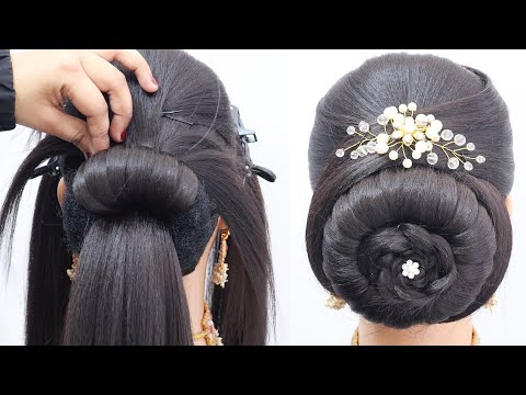 It's Easy & Amazing bun Hairstyles | New Hairstyle For Wedding & Party | Simple juda  hairstyle