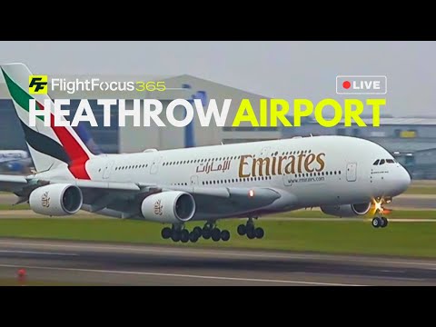 Heathrow Airport Live - CROSSWIND Tuesday 4th Feb 2025