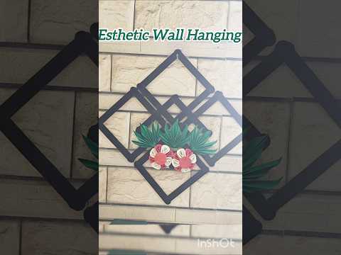 Esthetic Wall Decor #diy #ytshorts #creative #popstickcraftidea