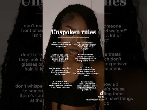 Unspoken rules! ☝🏾#aesthetic #advice #tips #fypシ #socialnorms #rules #fyp #shorts