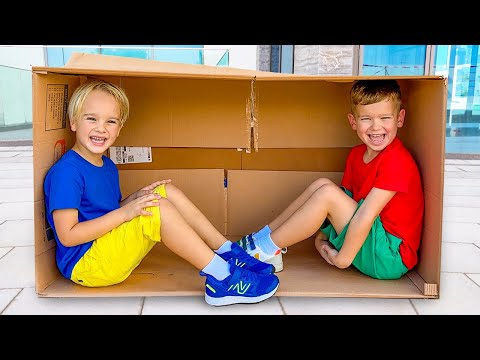 Chris and Michael build Secret Play Rooms - Funny stories for kids!