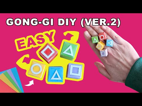 Easy and Strong Gonggi DIY | How to make origami Gong-gi - Tutorial | Squid Game | Korean Mini-Game