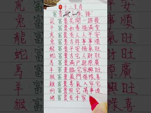 十二生肖，富貴逼人來，請接福（內容僅供參考）＃十二生肖 #人生之道 #老人言