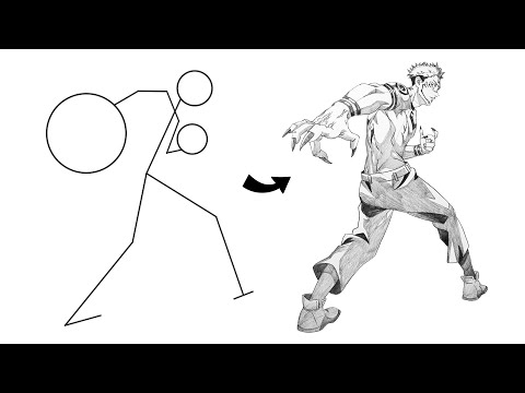 How to Draw Sukuna Full Body out of Stick Man || Easy Step-by-Step