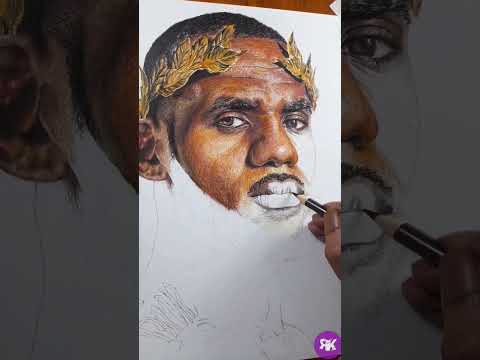 Lebron James #portrait #lebronjames #lebron #james #art #colourpencil #coloredpencil #drawing #draw