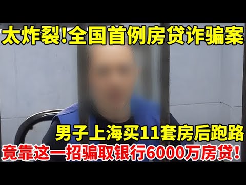 全国首例房贷诈骗案!男子上海买11套房后跑路, 竟骗取银行6000万房贷太炸裂了【警察实录】