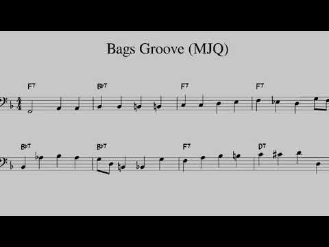 誰にも教えないで下さい。プロが実際に弾いてるF Blues 真ん中の4小節②　F Blues middle 4 bars(Jazz Bass)from MJQ