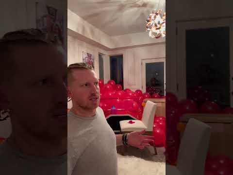 How many balloons do you think it will take to fill his room?! Part 1 #birthdaysurprise #fatherson