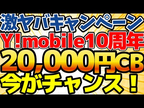 【緊急！】ワイモバイル激アツ！2ヶ月で20000円ゲット！6ヶ月間以上無料運用可能！無料で運用できるのはコレだけ！【格安SIMチャンネル】