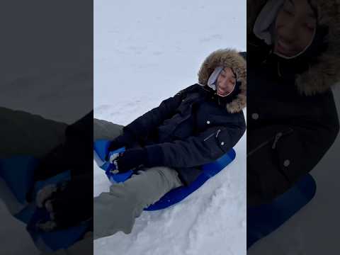 Snow sledding!❄️☃️🏂 #ezfam #funny #funny #snow #sledding #winterfun