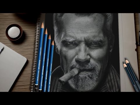 Drawing Arnold Schwarzenegger Portrait