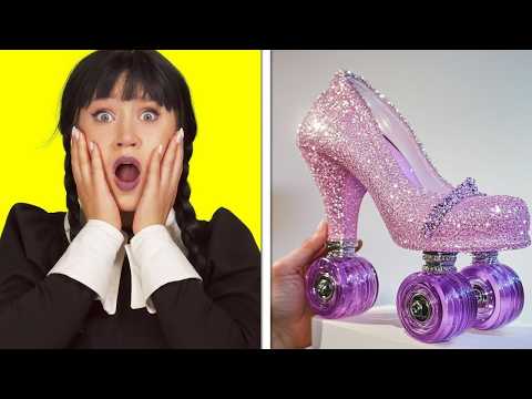 Shoe Hacks Wednesday👧🏻 vs Enid🌈 | Unique Feet Hacks and Tips