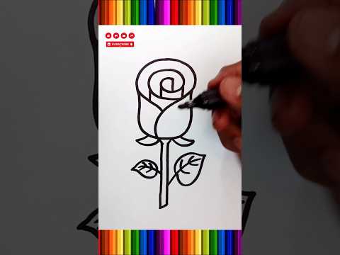 how to draw a rose flower #flower #drawing #shorts