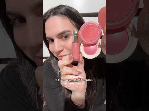 Comparing the 3 Rare Beauty Soft Pinch blush formulas! 🩷✨ #makeup #rarebeauty #blush