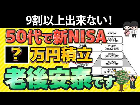 【新NISA】50代で毎月いくら積立投資出来れば、老後安心なのか？物価上昇・年金額・認知症リスクを想定して超シビアにシミュレーション！