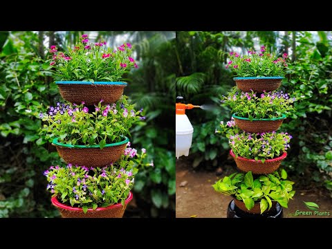 Vertical Flower Garden Tower Ideas for Your Small Space//GREEN PLANTS