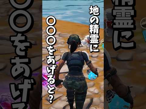 地の精霊に武器以外の物を渡してみたら…?【フォートナイト/Fortnite】