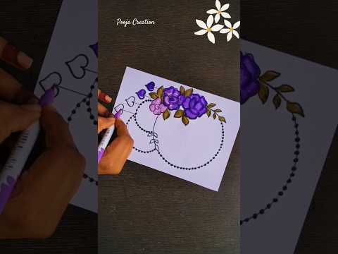 Cute 😍 Flower Drawing 🌷/Project Work Designs/Border Design/File Decoration Ideas #shorts #art