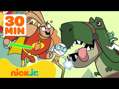 Super Duper Bunny League Fights a Dinosaur! 🦖 30 Minutes | Nick Jr.