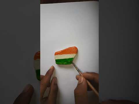 Indian army painting on stone |stone painting |I love my india |#shortsarts #shorts #youtubeshorts