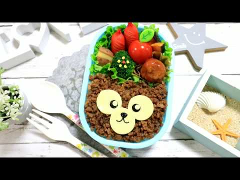 簡単！ダッフィー の お弁当 【 キャラ弁 / 顔弁 】How to make Japanese Cute Bento of Duffy