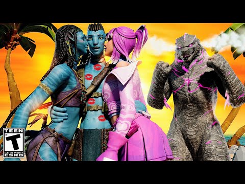 Avatar VS Godzilla: Who's the best KISSER! Fortnite