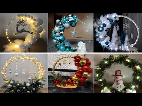 🎄+100 CHRISTMAS HULA HOOP DECORATION IDEAS 2025 - CHRISTMAS DECOR IDEAS 2025 - CHRISTMAS ORNAMENTS🎄