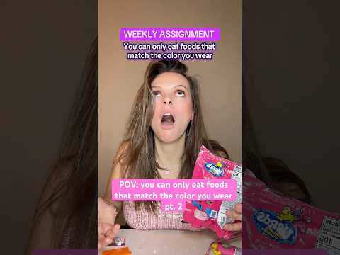 POV: you can only eat the color you wear part 2 #pov #funny #povcomedy #nicegirl #pink #school