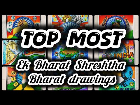 Ek Bharat Shreshtha Bharat drawing|One India great India drawing|Atulaya Bharat Drawing