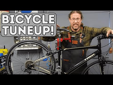 Trek FX Series Hybrid Bicycle Tuneup! ROCKS IN THE RIMS!?  Bike Maintenance Made Easy - not really.