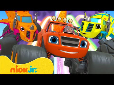 Dinosaur Blaze Escapes an Erupting Volcano! 🌋 | Nick Jr.