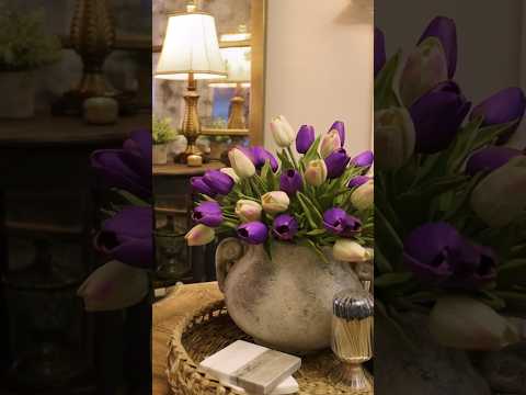 As Winter Fades Into Spring... #springdecorating #fauxflowers #springdecorideas