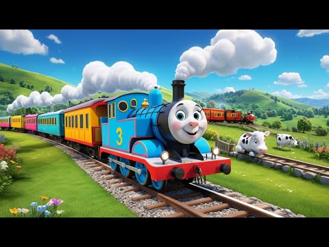 The Train on the Track Goes Choo Choo | Fun Nursery Rhyme for Kids | Sing-Along Song